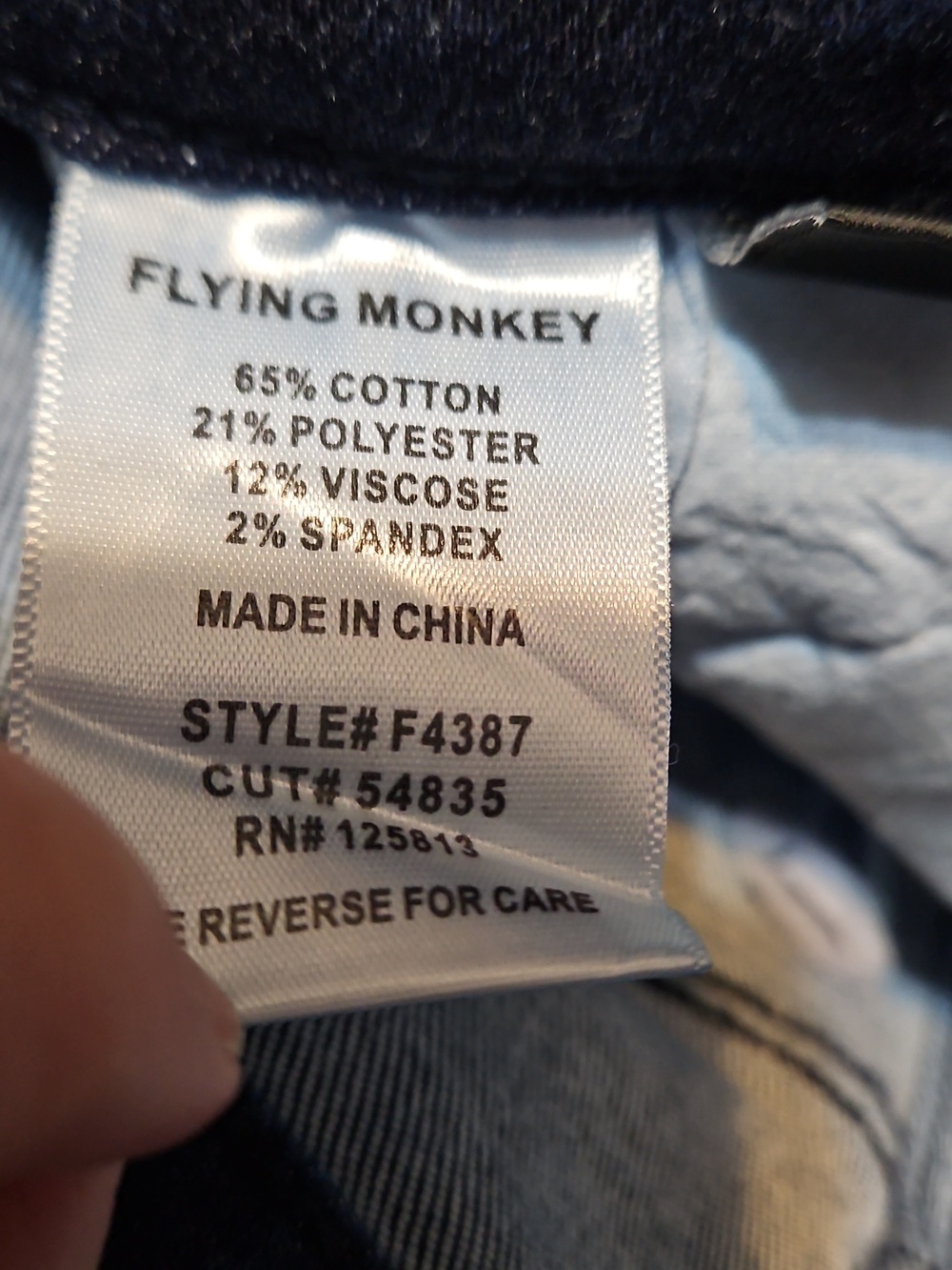 Flying Monkey High Waisted Bootcut Denim Jeans - Picture 10 of 11